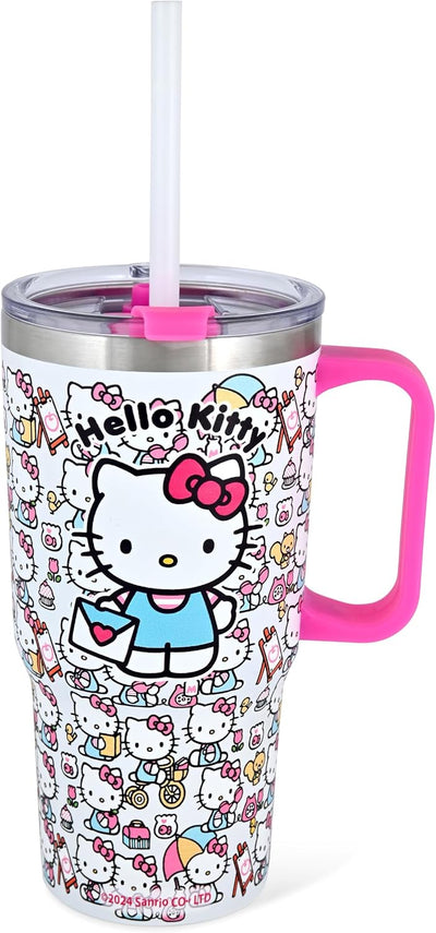 Vaso térmico acero inox con pajita para niños unisex