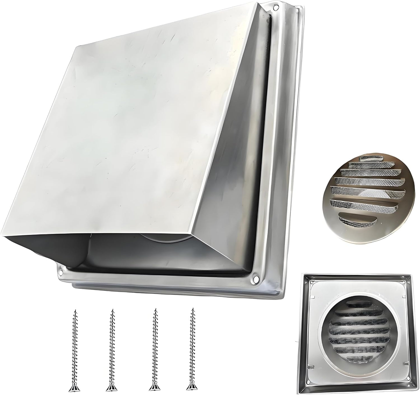 Cubierta ventilación secadora 6pulg acero inox 304 rejilla metal