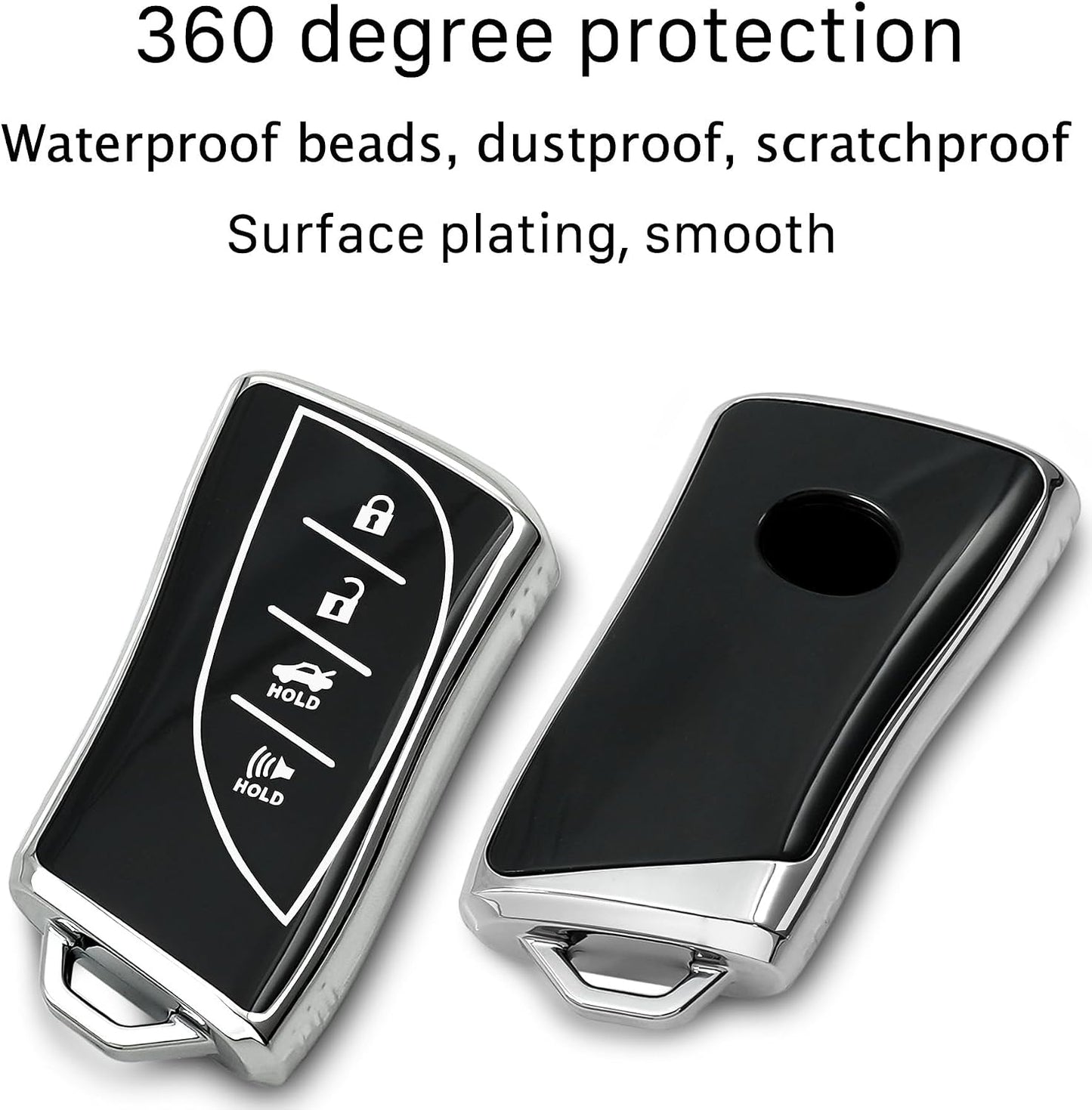 Funda llavero TPU comp. Lexus ES250 RX350 etc. color plata