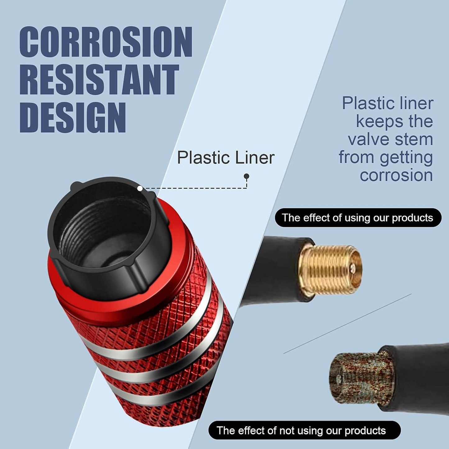 Tapón válvula neumático 5uds metal plástico resiste corrosión