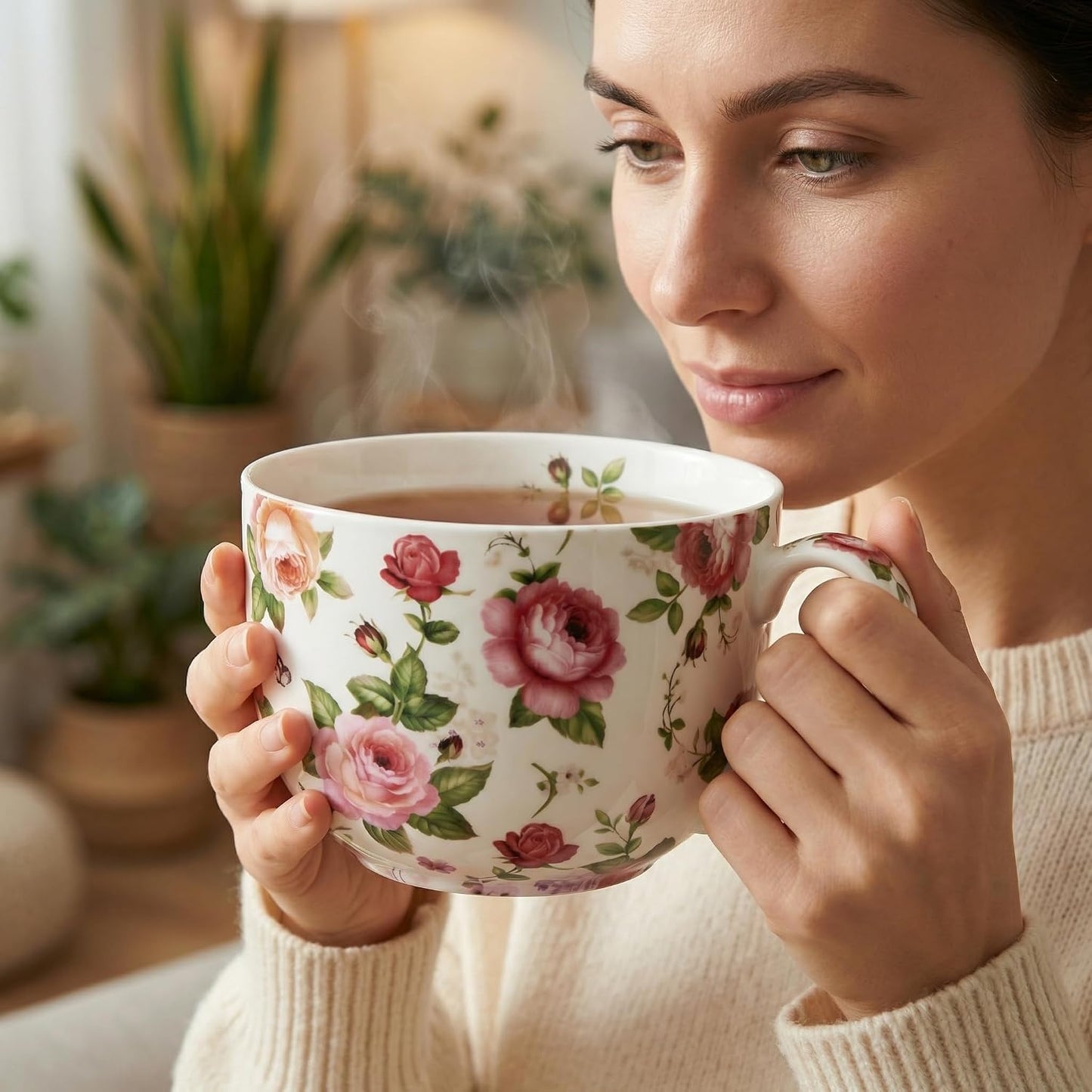 Taza café porcelana hueso 25oz regalo mamá y amigos