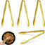 4 Pinzas Doradas Inox 6pulg para Bufé Postres Hielo