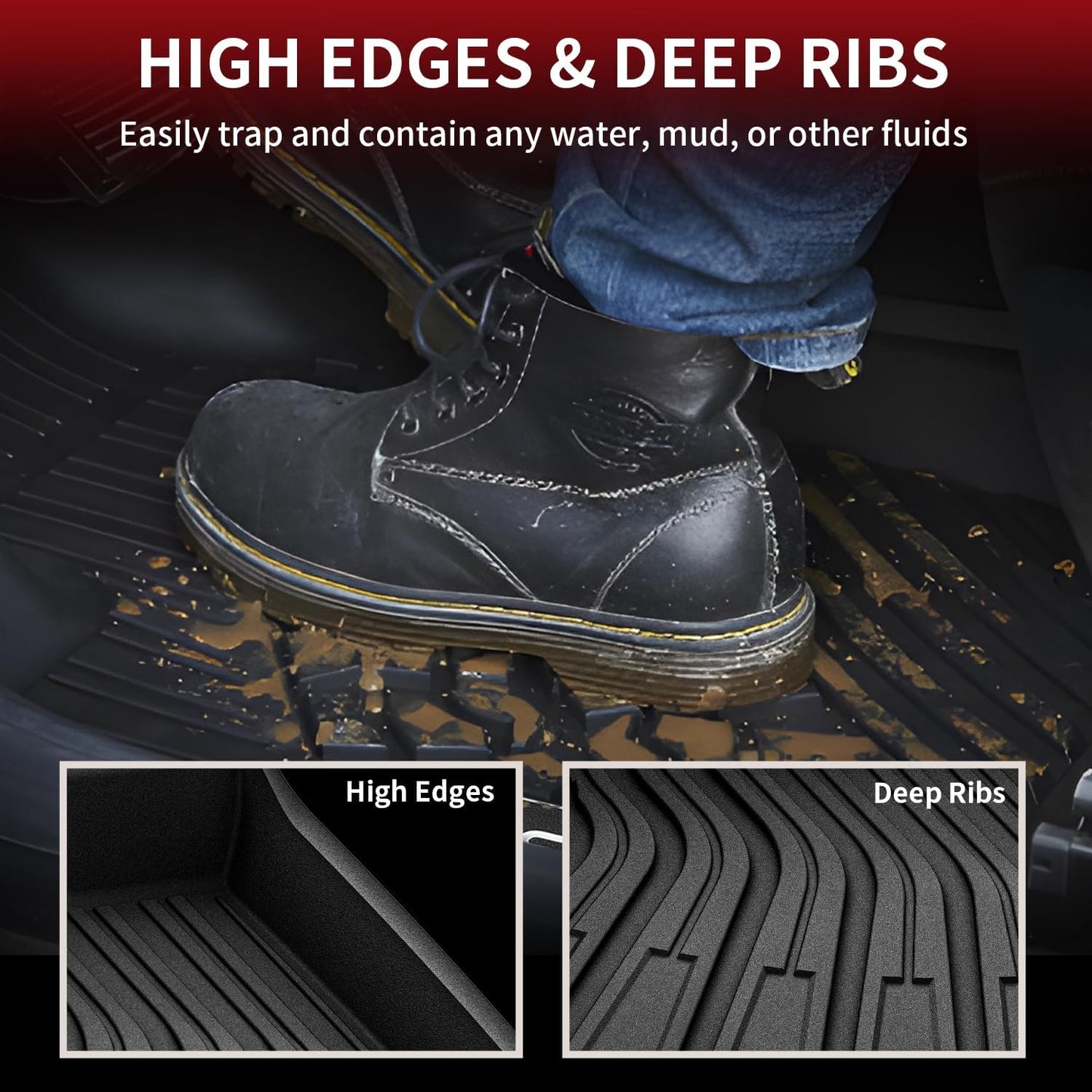 Alfombrillas suelo VW ID.4 21-26 negro TPE ajuste