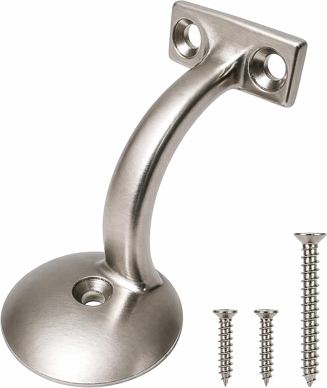 Soporte pasamanos redondo escalera set 5 cromo satinado