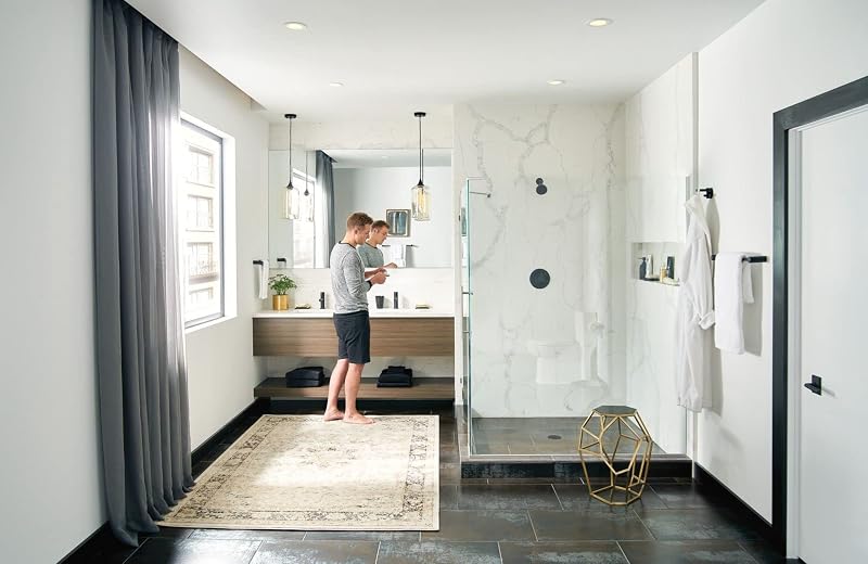 Toallero de mano para baño Moen Align YB0486BL