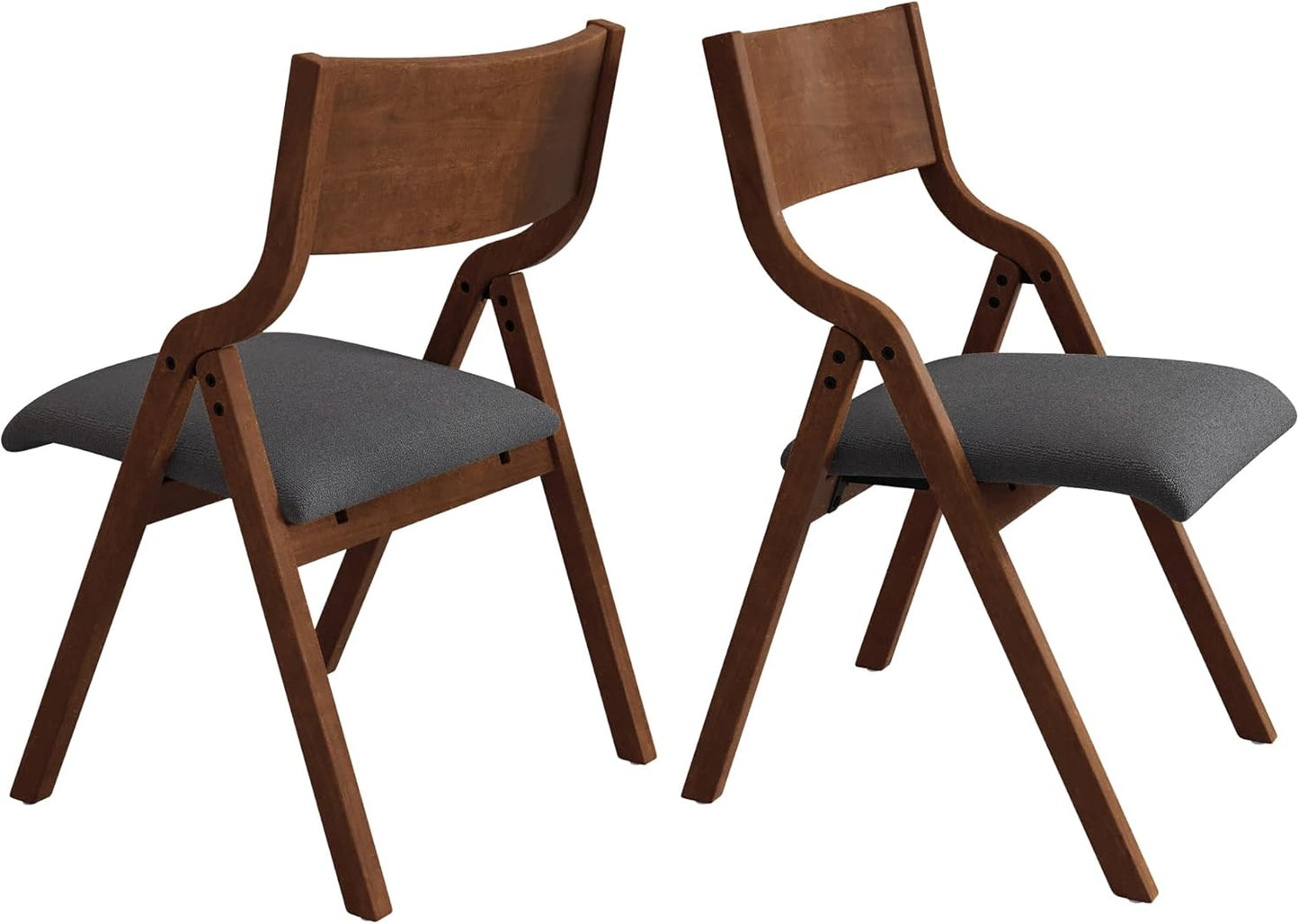 2 Sillas plegables acolchadas madera maciza 18pulg cocina