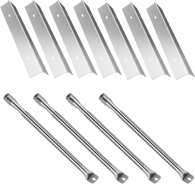 Set 7 placas acero inox y 4 tubos quemador parrilla Napoleon