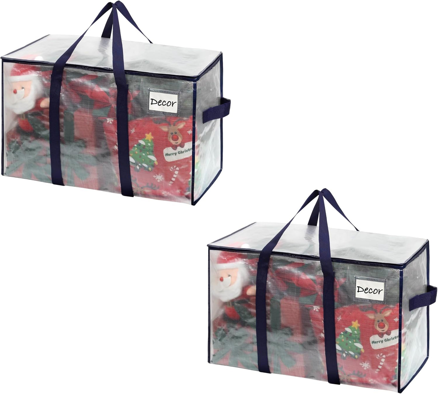 Cajas almacenamiento dormitorio 2 pzas transparente
