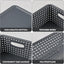 6 Cestas Plástico Apilables Gris para Organizar