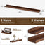Estantes flotantes 48" madera oscura set 2