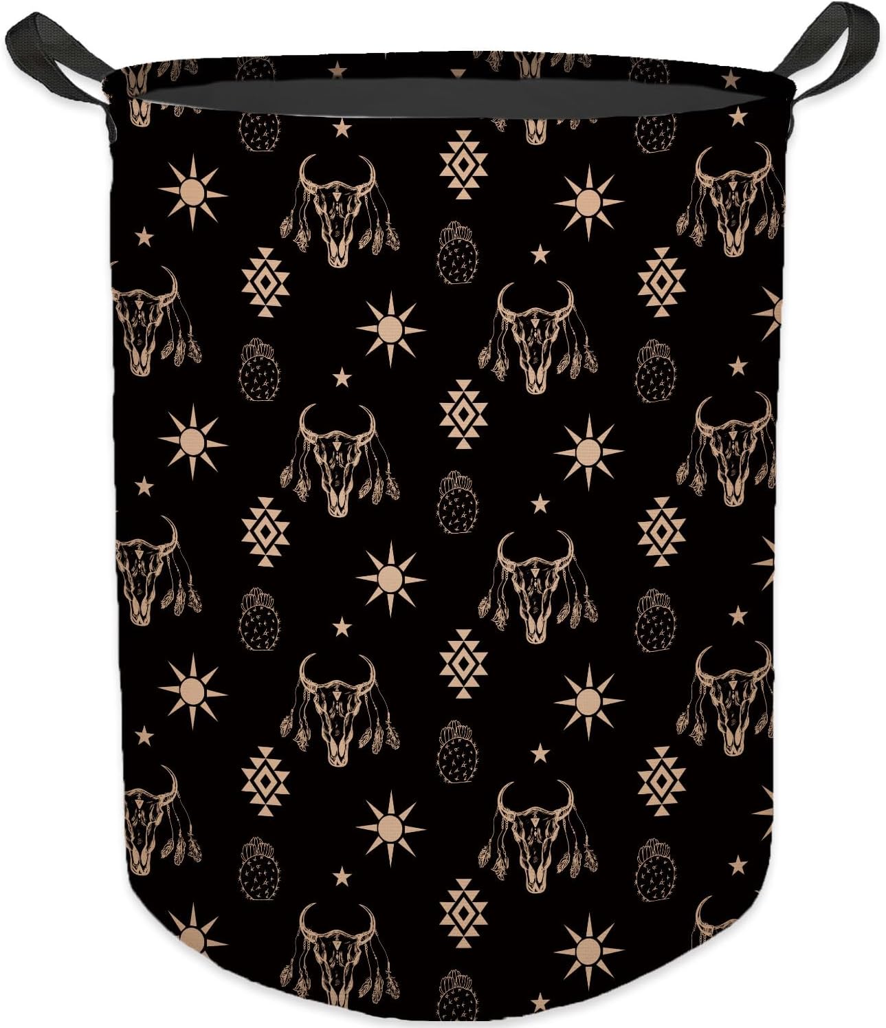 Cesta ropa sucia calavera toro occidental impermeable