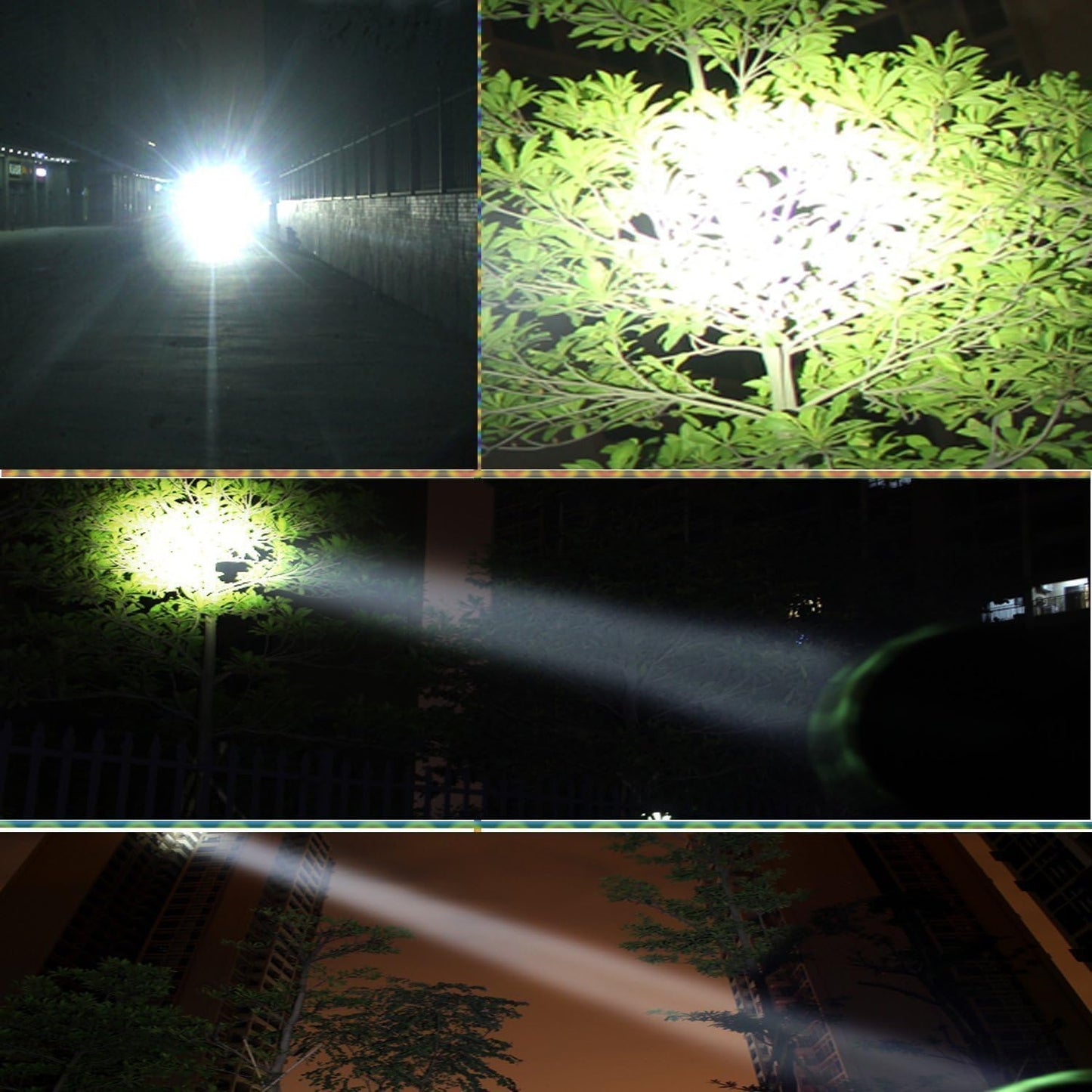 Linterna LED recargable exterior para acampar cazar pesca