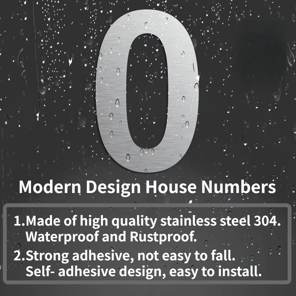 Adhesivos metal acero inox 3pulg para buzón plateado