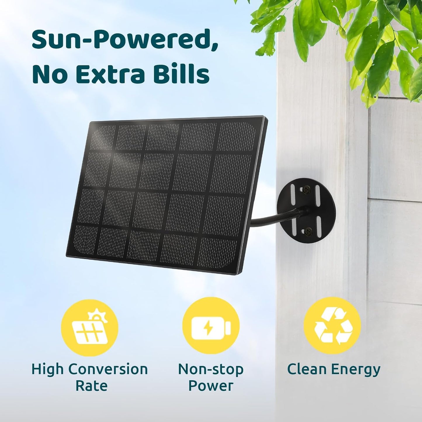 Panel solar 3W para alimentador pájaros tipo C IP65
