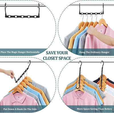 Pack 20 perchas mágicas plástico para ropa pesada dormitorio
