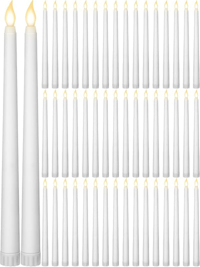 48 Pzas Velas LED Cónicas 11" Parpadeantes para Navidad Boda