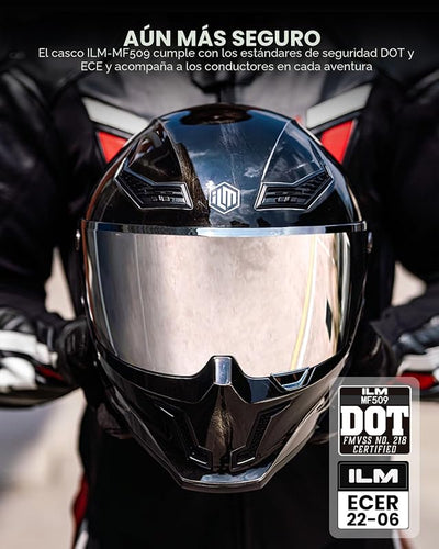 Casco cara completa DOT ECE MF509 doble visera Pinlock gris