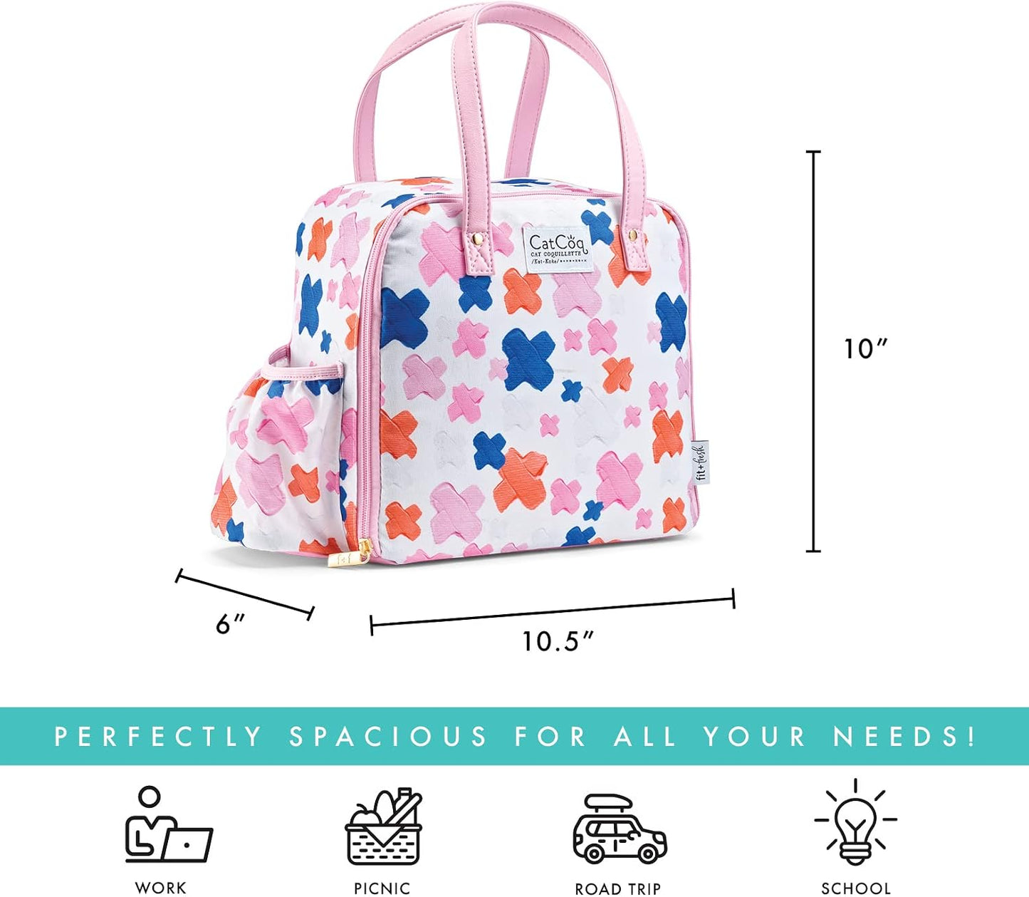 Bolsa almuerzo aislada mujer trabajo impermeable