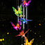 Campanillas viento solares mariposa aluminio cambio color