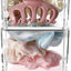 Organiz. accesorios cabello niña acrílico 3 niveles transparente