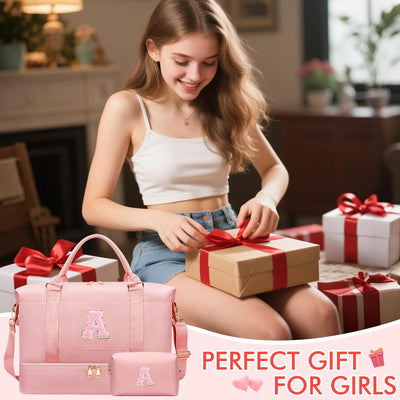 Bolsa viaje personalizada con inicial adolescente
