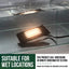 Luz LED 12V 3W superficie rejilla horizontal IP65 escalones