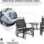 Silla mecedora exterior con mesa 2 plazas funda