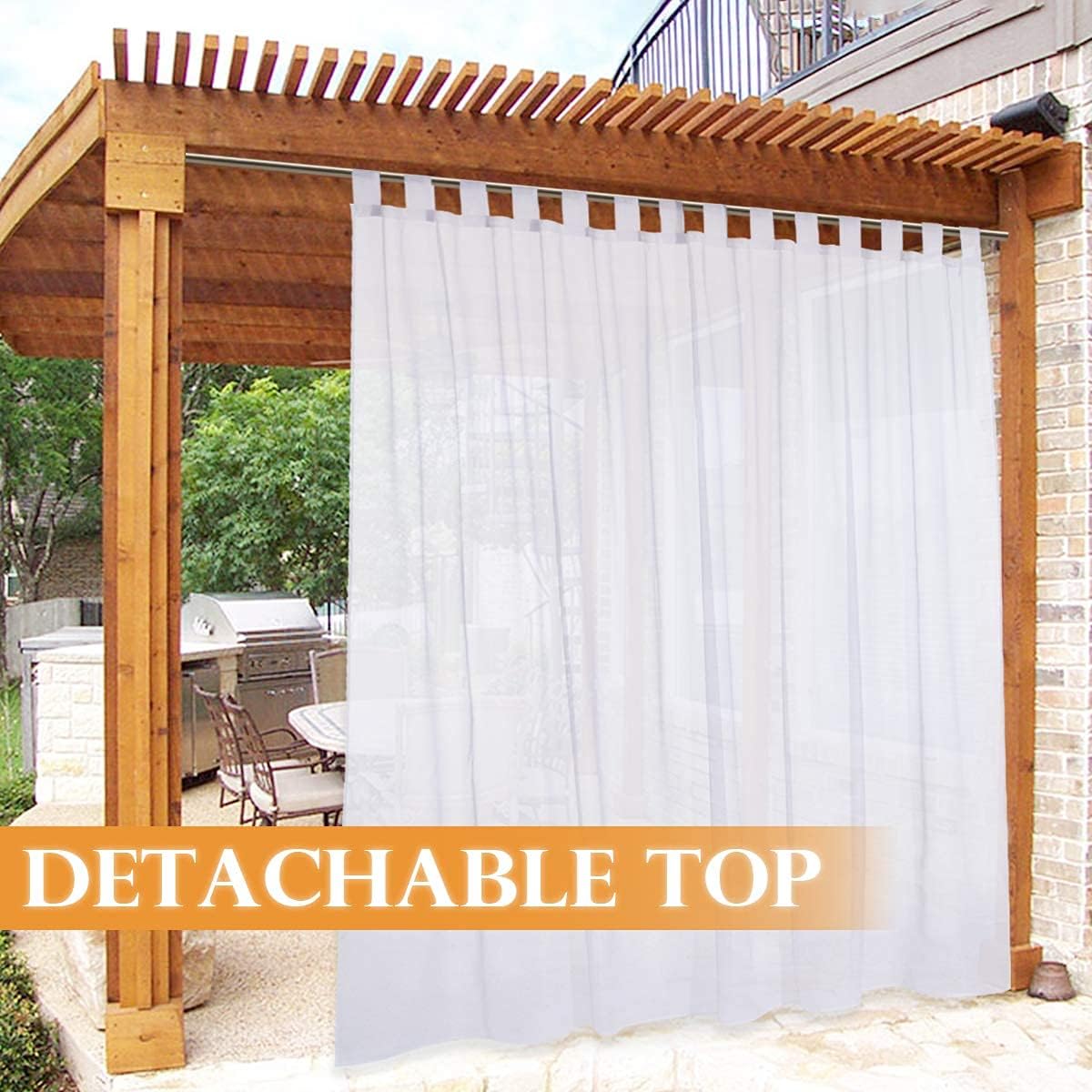 Cortinas desmontables exterior pestaña adhesiva