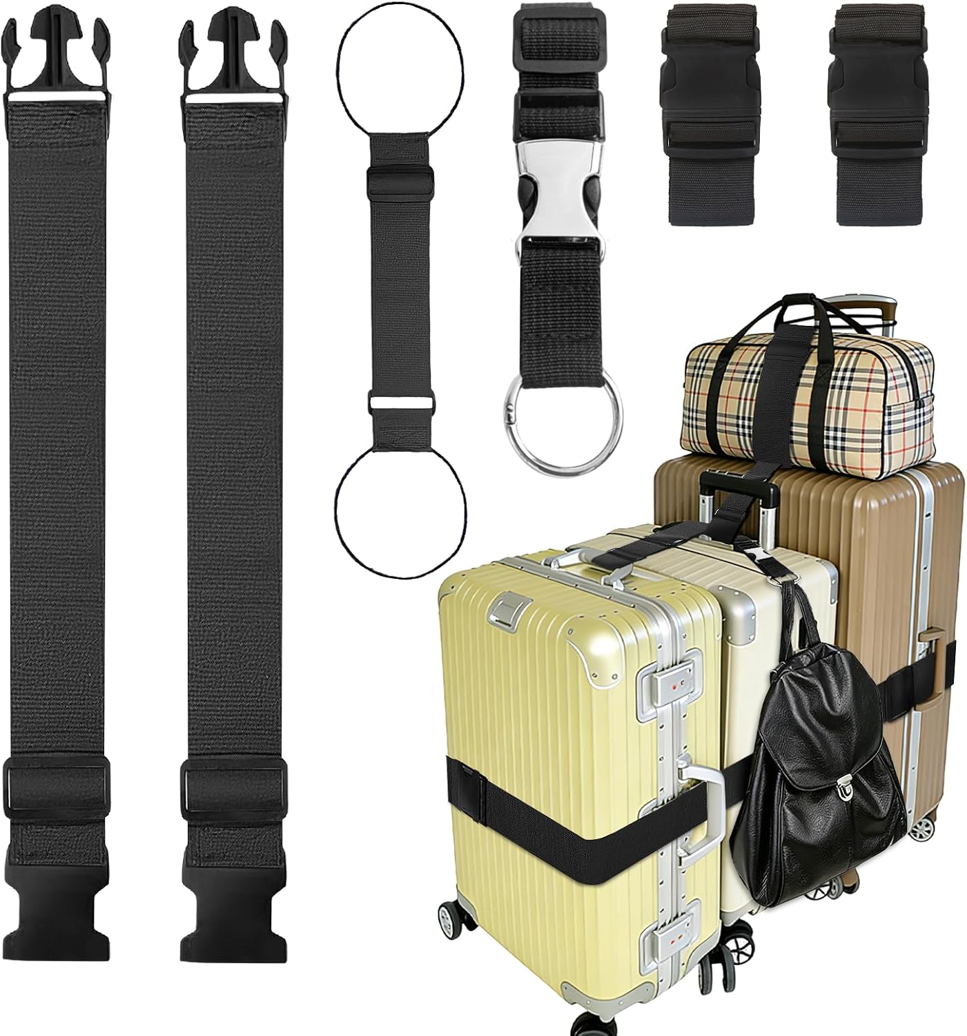 6 Correas Elásticas para Maletas Conecta 3 Equipajes Viaje