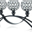 Centro mesa candelabro cristal 3 brazos dorado