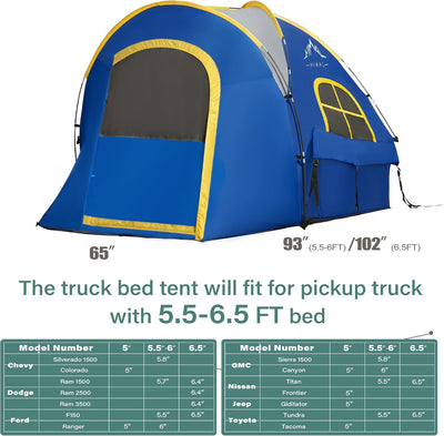 Tienda campaña camioneta doble capa impermeable PU2000mm