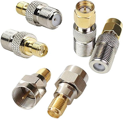 Adaptador coaxial SMA macho hembra 6 Pzas