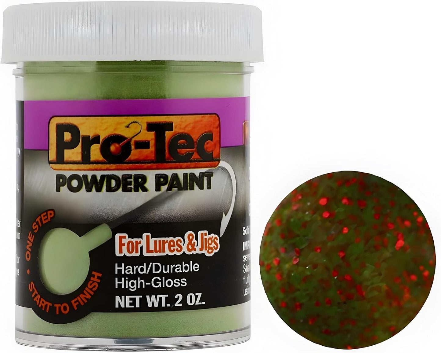 Pintura en polvo para señuelos Pro-Tec 2oz color rojo