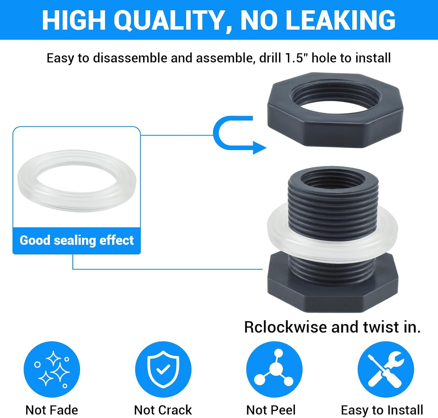 Accesorios mamparo PVC 3/4 conectores tubería plástico