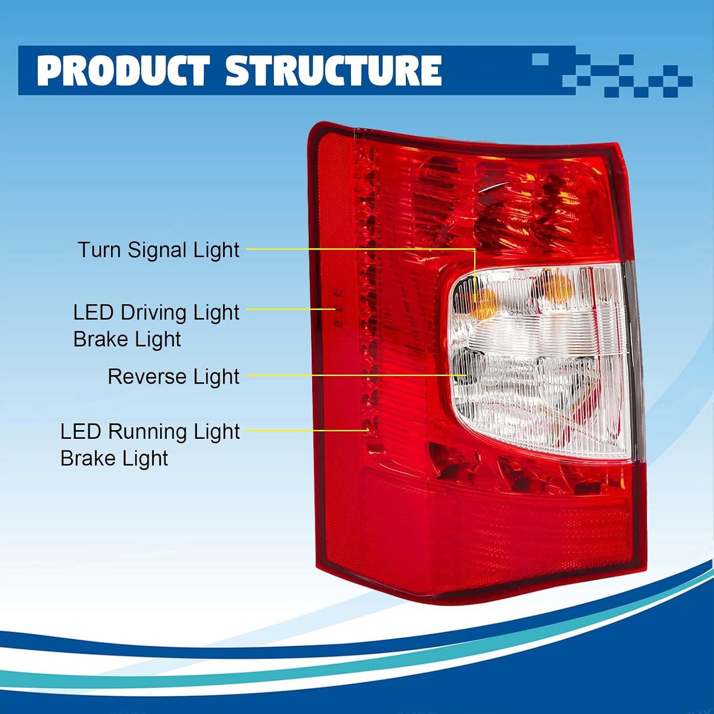 Luz trasera LED Chrysler Town & Country 2011-16