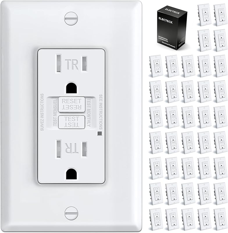 40 Salidas GFCI 15A Resistentes Manipulaciones LED