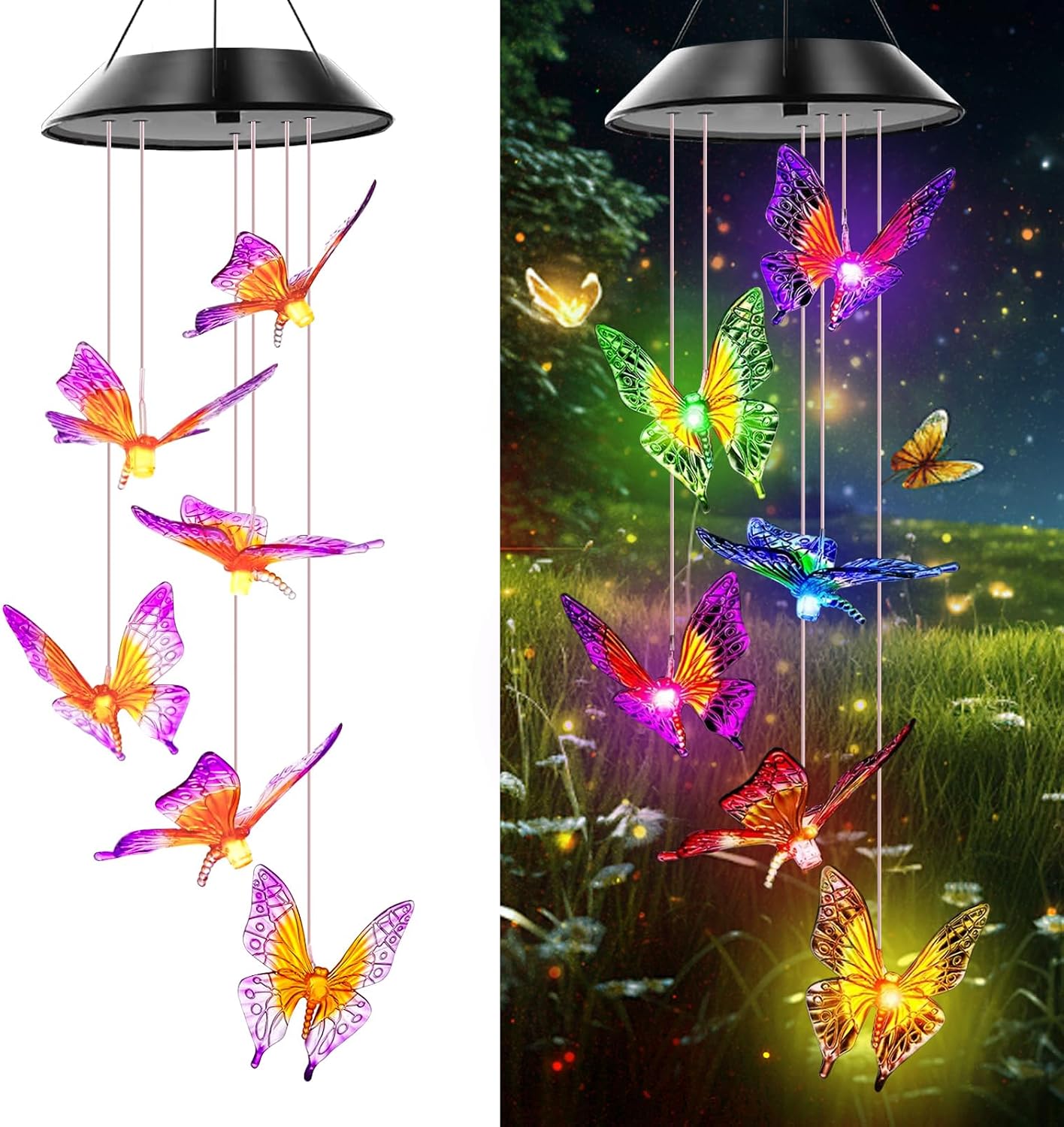 Campanillas viento solares mariposa regalo mujer