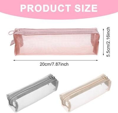 3 bolsas malla para brochas maquillaje transparente viaje hogar