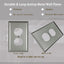 Cubiertas metal enchufes pared interruptor varios