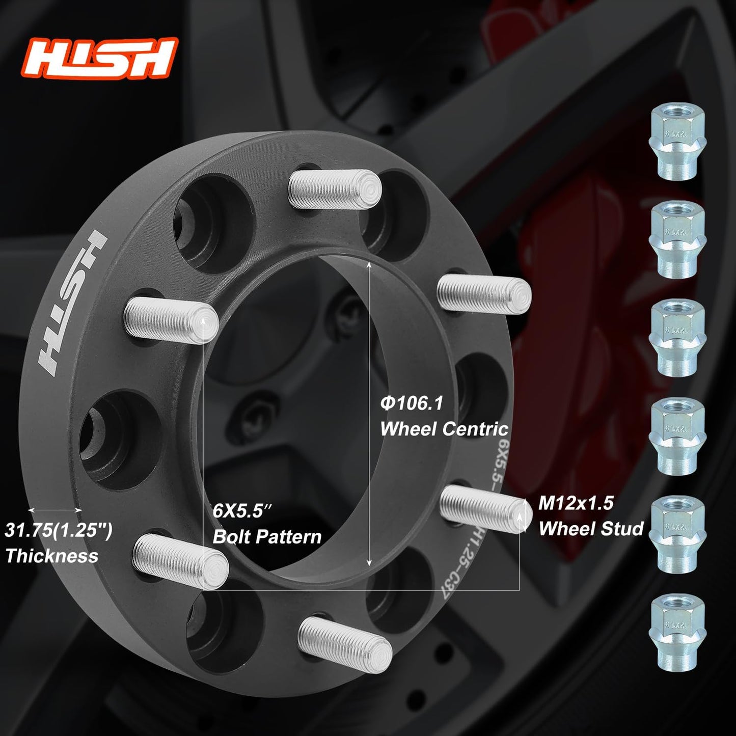 Espaciadores rueda 1.25" 6x5.5 para 4Runner Tacoma 12x1.5