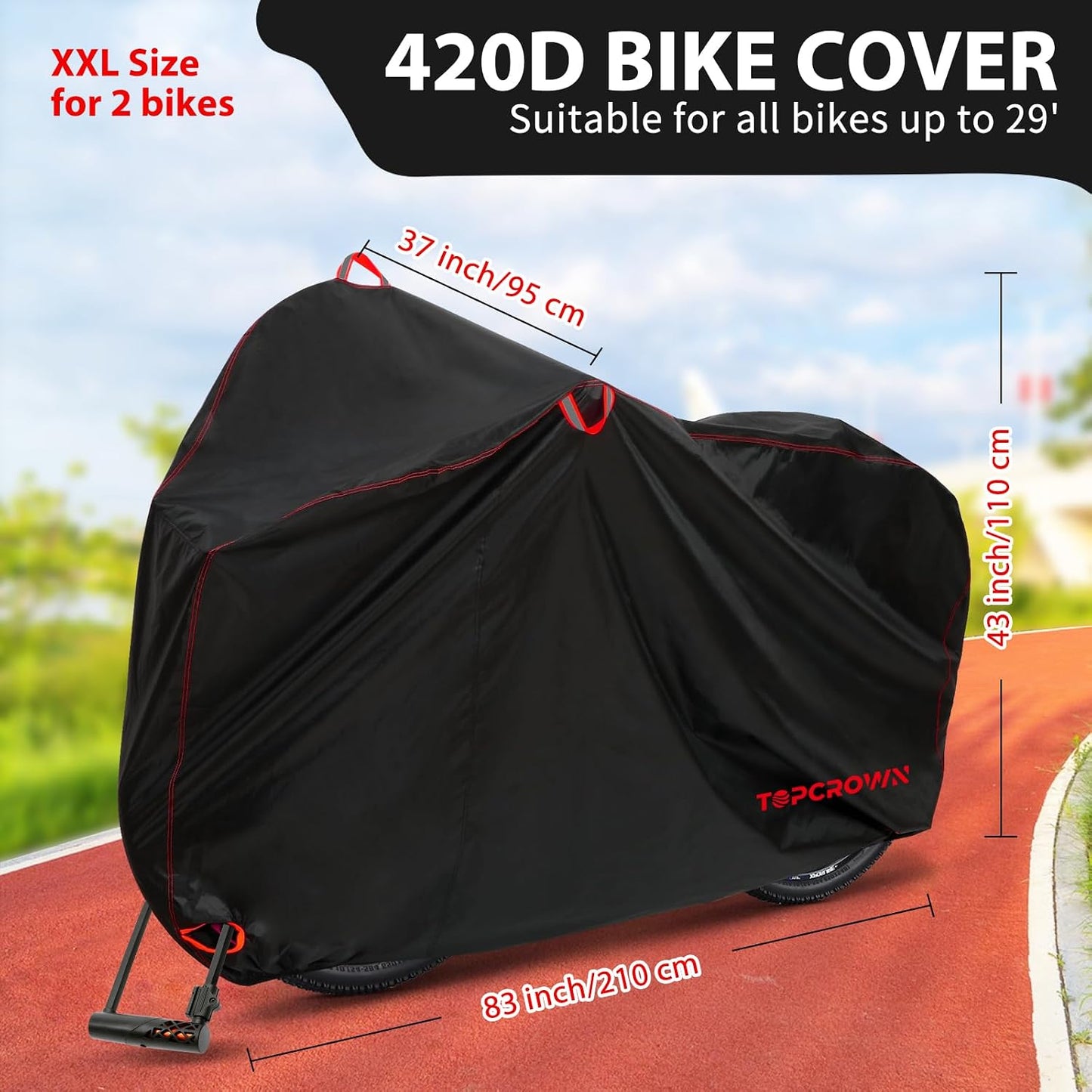 Funda bicicleta impermeable para 2 bicis