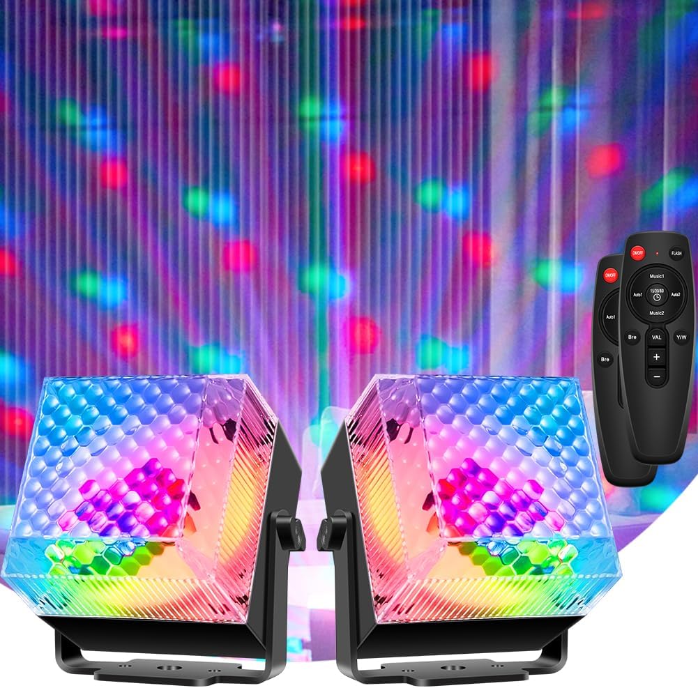 Luces discoteca 7 colores activadas sonido 2uds