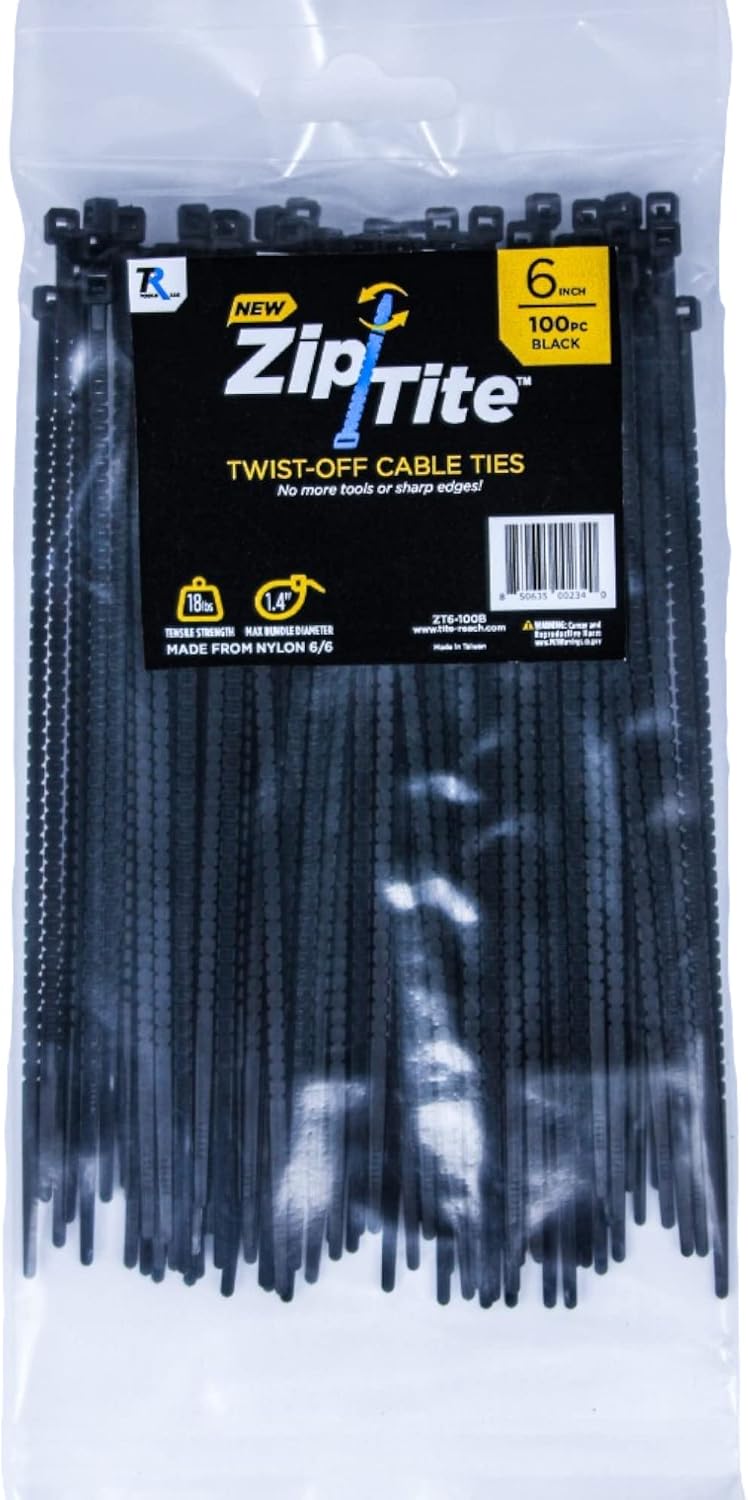 Bridas nailon fáciles de girar 6pulg 100 pzas