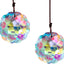 Set 2 colgantes cristal forma datura arco iris 45mm