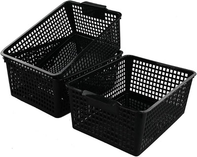 Cestas organizadoras plástico negro set 3