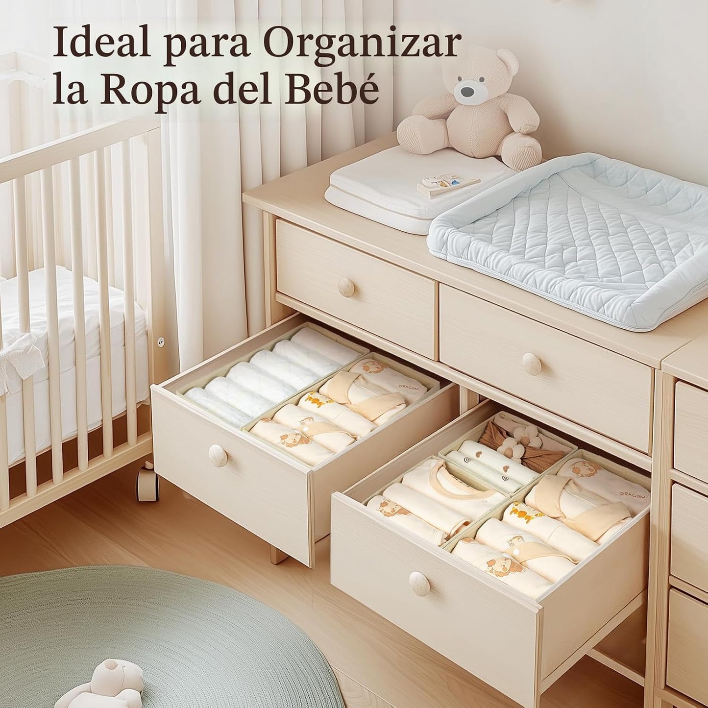 Set 4 Organiz. Cajones Tela para Ropa