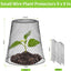 24 Pzas Cubierta Cloche Alambre Metal para Plantas con 48 Estacas