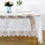 Mantel encaje blanco 6 pzas 60x120pulg decoración mesa