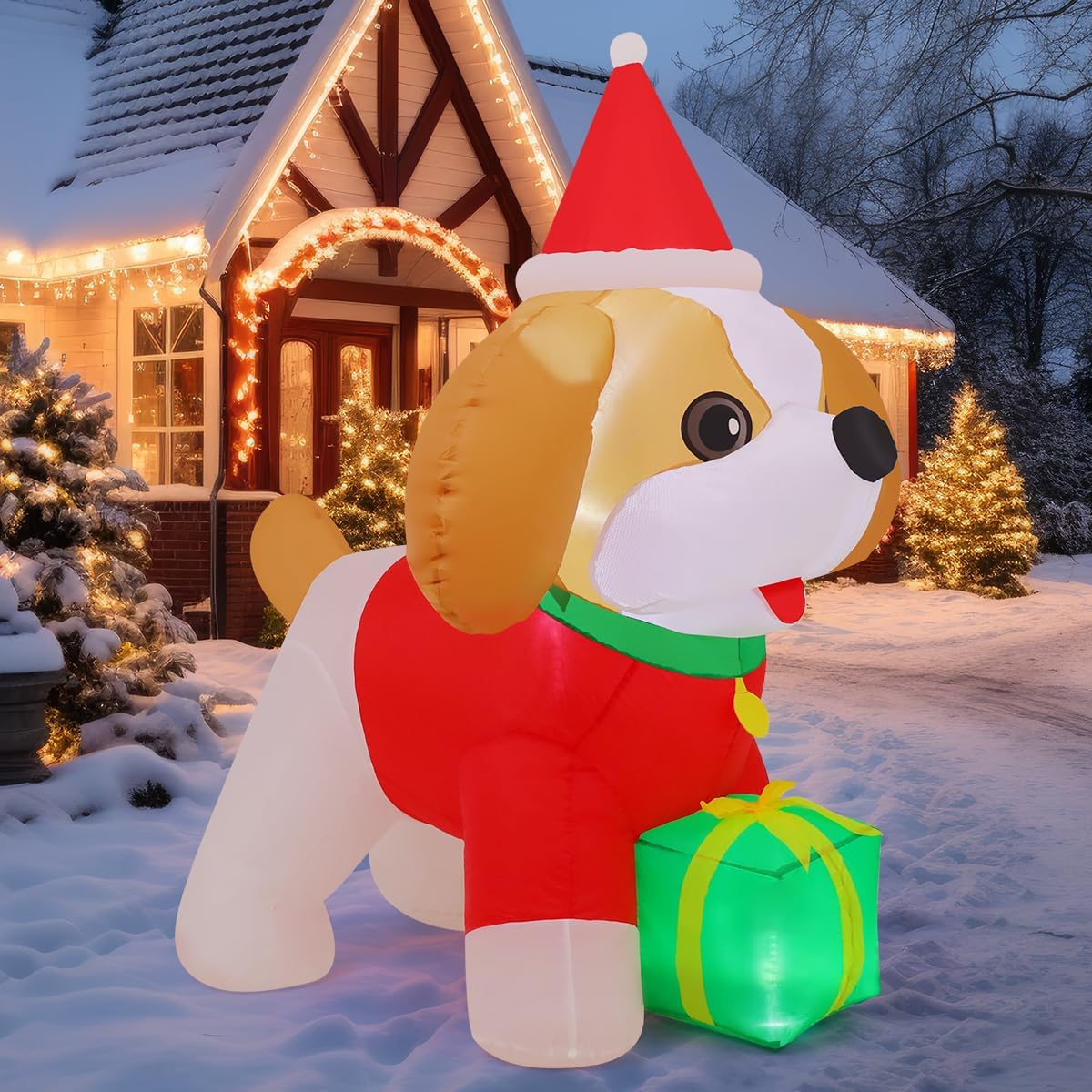 Inflable Navidad 1.5m Cavalier King Charles con LED para