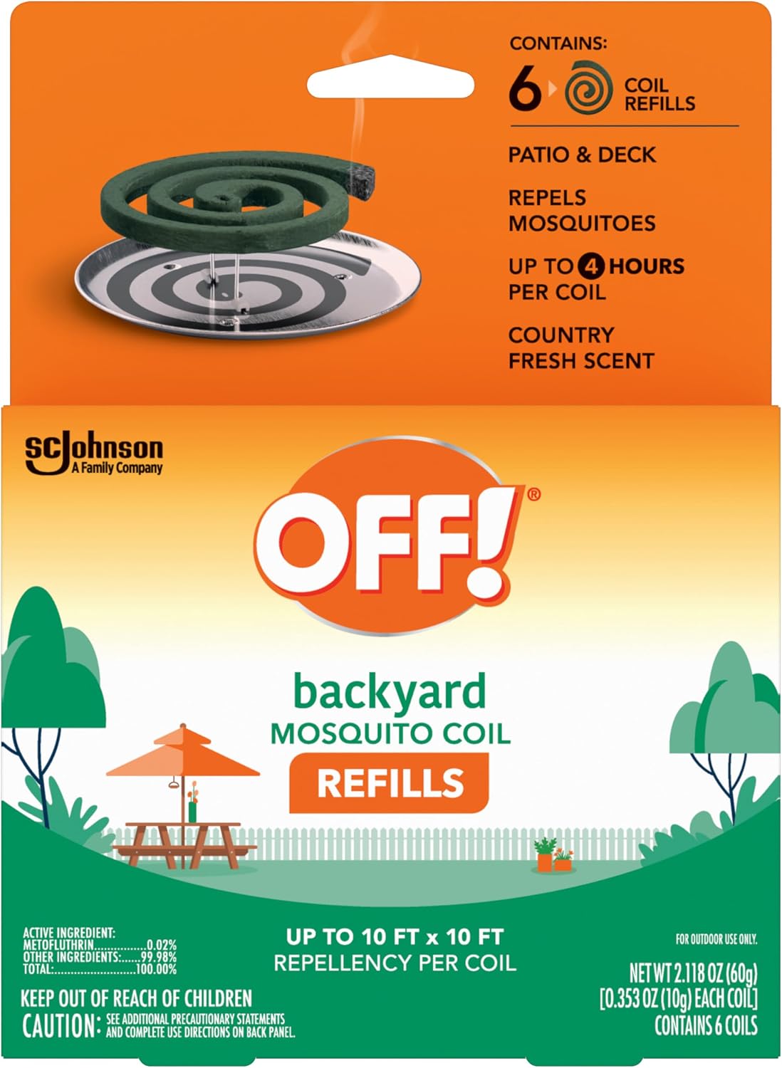 Repuestos bobina mosquitos patio 6 Uds pack 10